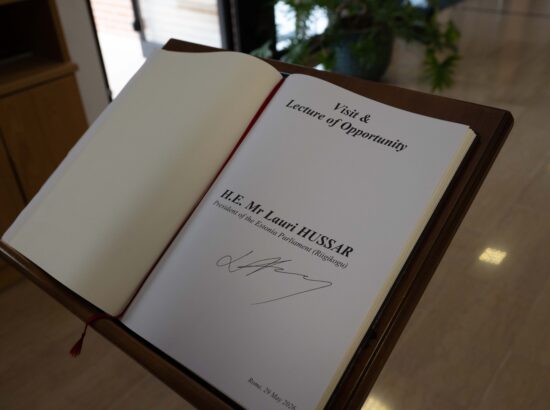 Riigikogu esimehe Lauri Hussari Itaalia visiit