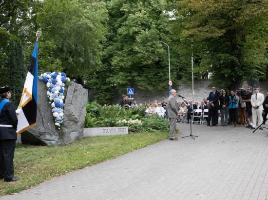 Mälestustseremoonia 20. augusti kivi juures