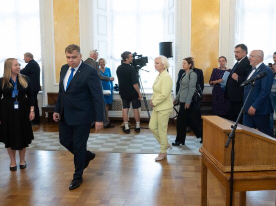 Iseseisvuse taastamise aastapäevale pühendatud margi esitlus