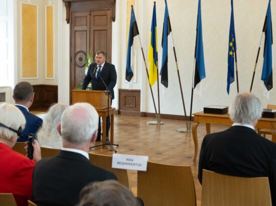 Iseseisvuse taastamise aastapäevale pühendatud margi esitlus