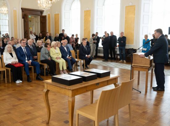 Iseseisvuse taastamise aastapäevale pühendatud margi esitlus