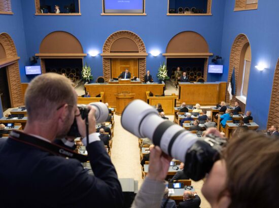 Eesti iseseisvuse taastamise 35. aastapäeva tähistamine Toompeal